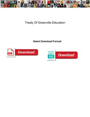 Treaty of Greenville Education