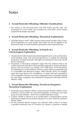 Theoretical Explanations 4 Sexual Homicide O