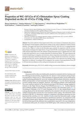 Properties of WC–10%Co–4%Cr Detonation Spray Coating Deposited on the Al–4%Cu–1%Mg Alloy