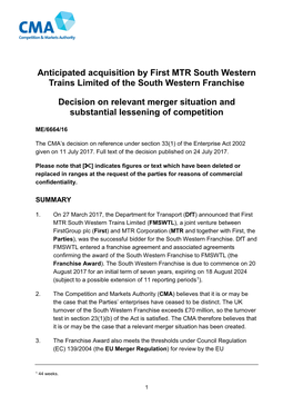 First MTR / South Western