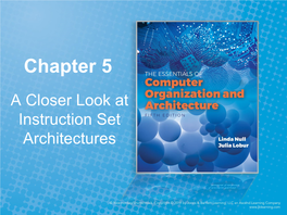 A Closer Look at Instruction Set Architectures Objectives