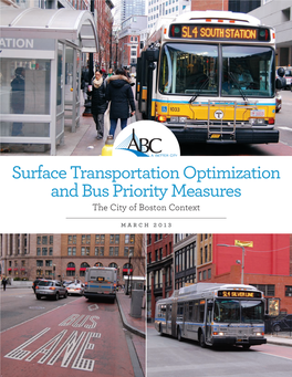 Surface Transportation Optimization and Bus Priority Measures the City of Boston Context