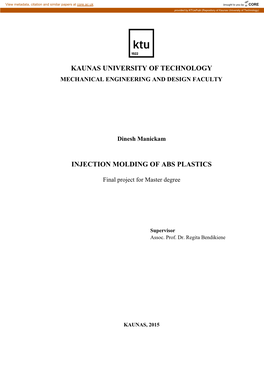 Kaunas University of Technology Injection