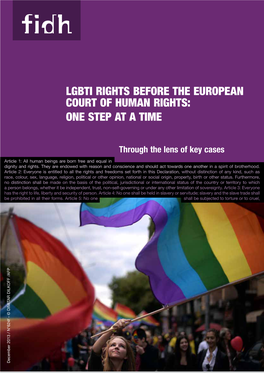 LGBTI Rights Before the European Court of Human Rights: One Step at a Time