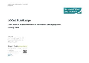 Topic Paper 1: Brief Assessment of Settlement Strategy Options January 2020