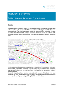 Griffith Avenue Protected Cycle Track Leaflet