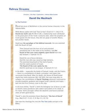 David the Mashiach