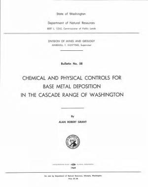 Chemical and Physical Controls for Base Met Al Deposition in the Cascade Range of Washington