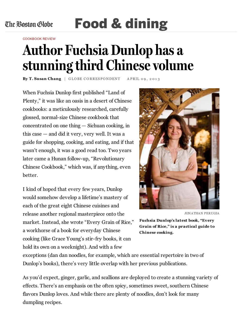 Author Fuchsia Dunlop Has a Stunning Third Chinese Volume