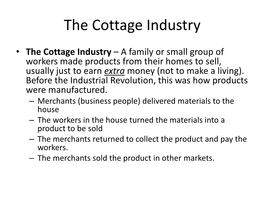 The Cottage Industry