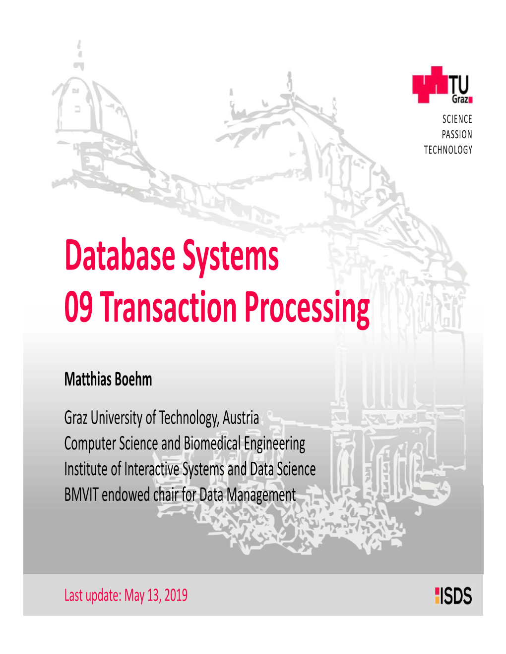 Database Systems 09 Transaction Processing