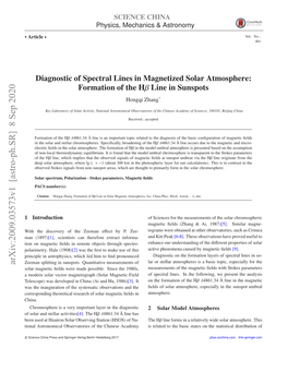 Diagnostic of Spectral Lines in Magnetized Solar Atmosphere