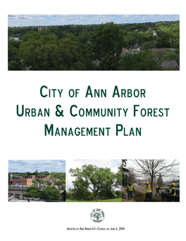 Urban and Community Forest Management Plan 2 the Public Engagement Process 3