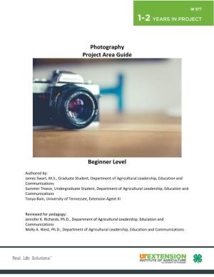 Photography Project Area Guide Beginner Level