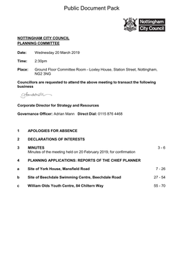 (Public Pack)Agenda Document for Planning Committee, 20/03/2019
