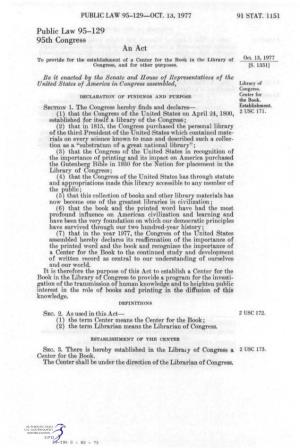 Public Law 95-129—Oct