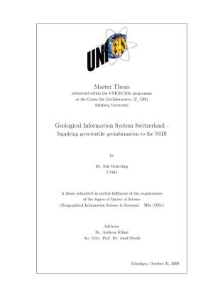 Master Thesis Geological Information System Switzerland