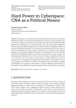 Hard Power in Cyberspace: CNA As a Political Means