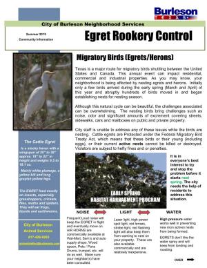 Egret Rookery Control