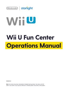 Wii U Fun Center Operations Manual