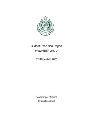 Budget Execution Report 2Nd QUARTER 2020-21