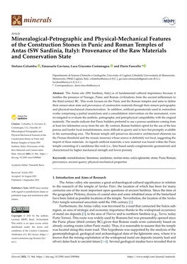 Mineralogical-Petrographic and Physical-Mechanical Features