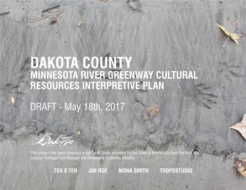 Dakota County Minnesota River Greenway Cultural Resources Interpretive Plan