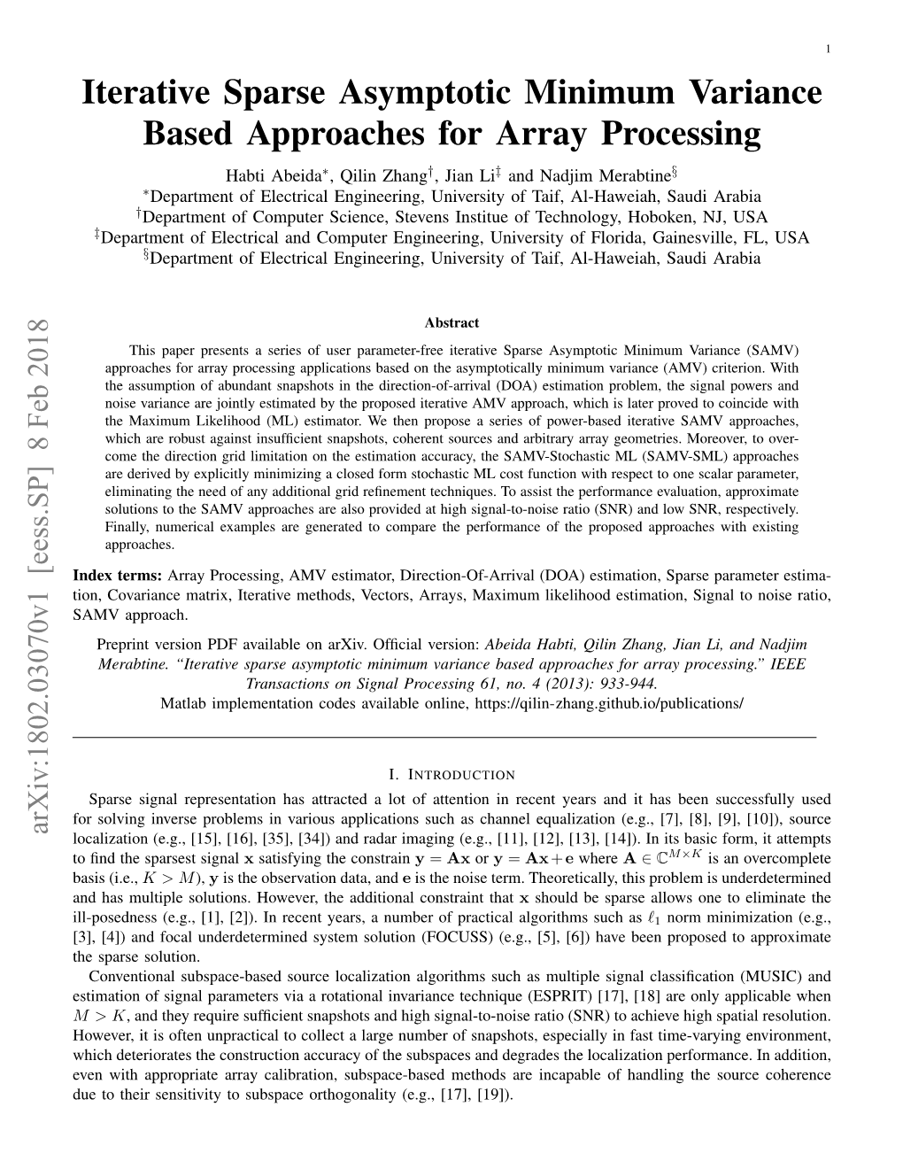 Iterative Sparse Asymptotic Minimum Variance Based Approaches For