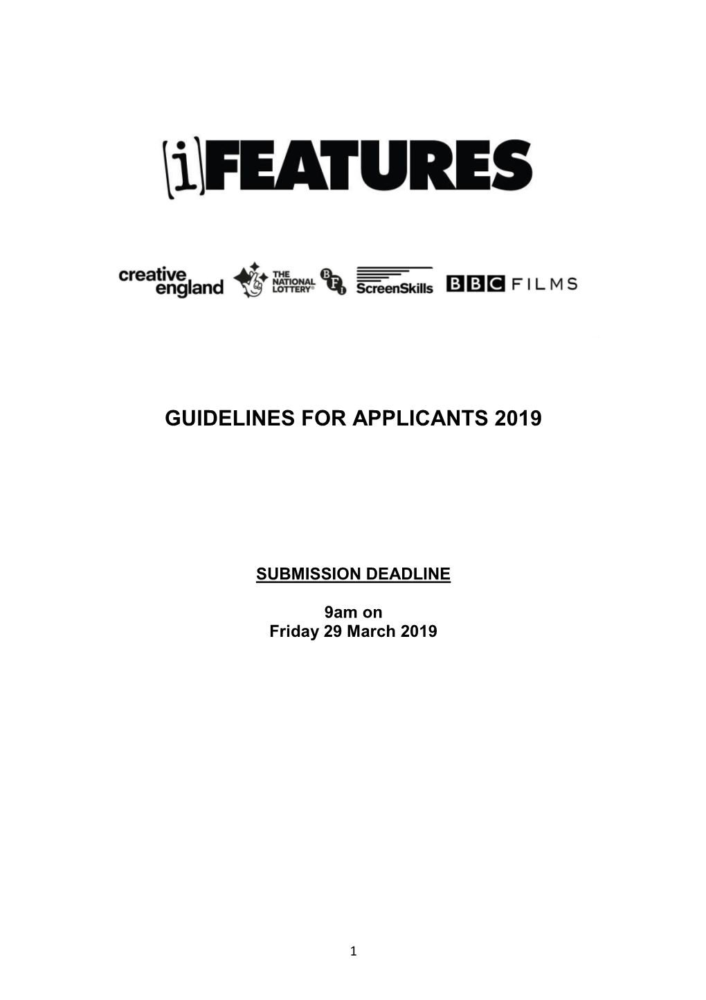 Guidelines for Applicants 2019