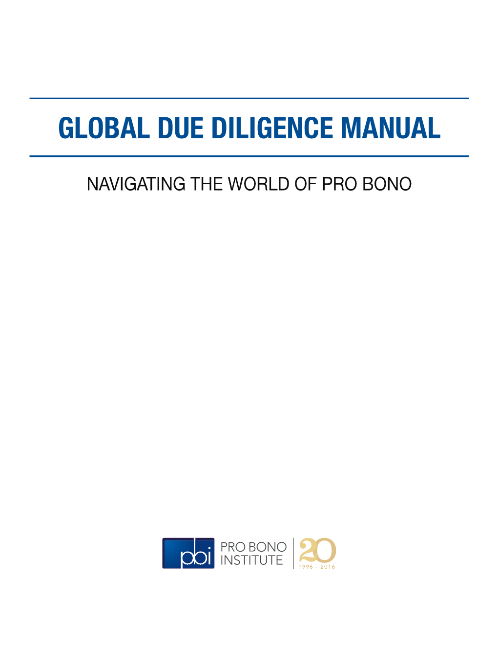 Global Due Diligence Manual