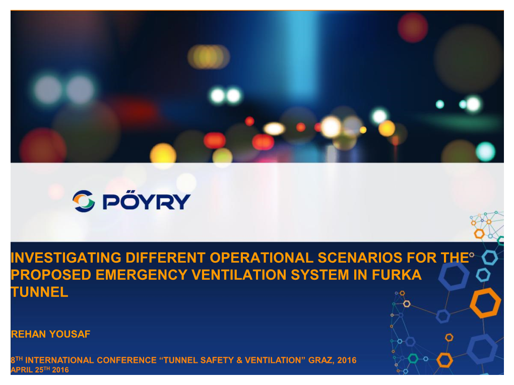 Investigating Different Operational Scenarios for the Proposed Emergency Ventilation System in Furka Tunnel