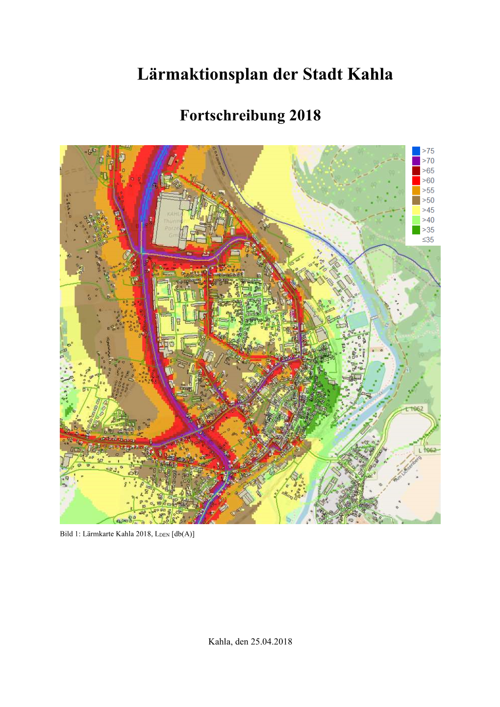 Lärmaktionsplan Der Stadt Kahla