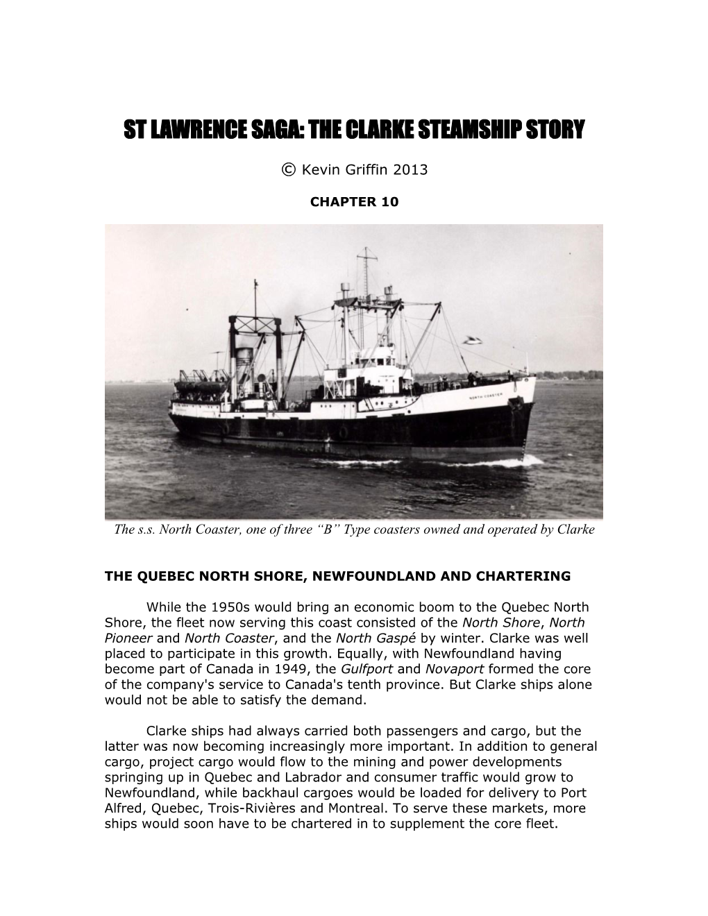 St Lawrence Saga: the Clarke Steamship Story