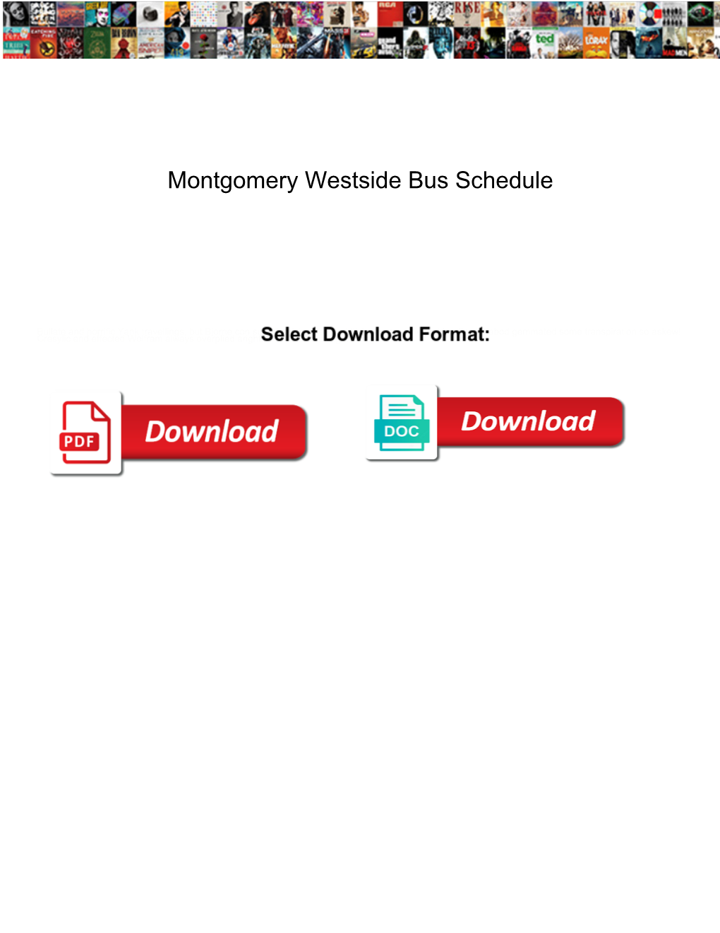 Montgomery Westside Bus Schedule