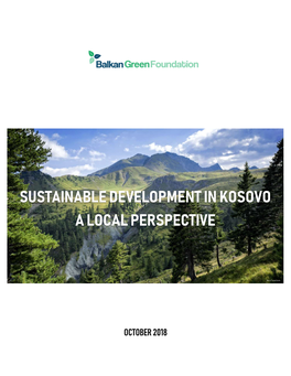 Sustainable Development in Kosovo a Local Perspective
