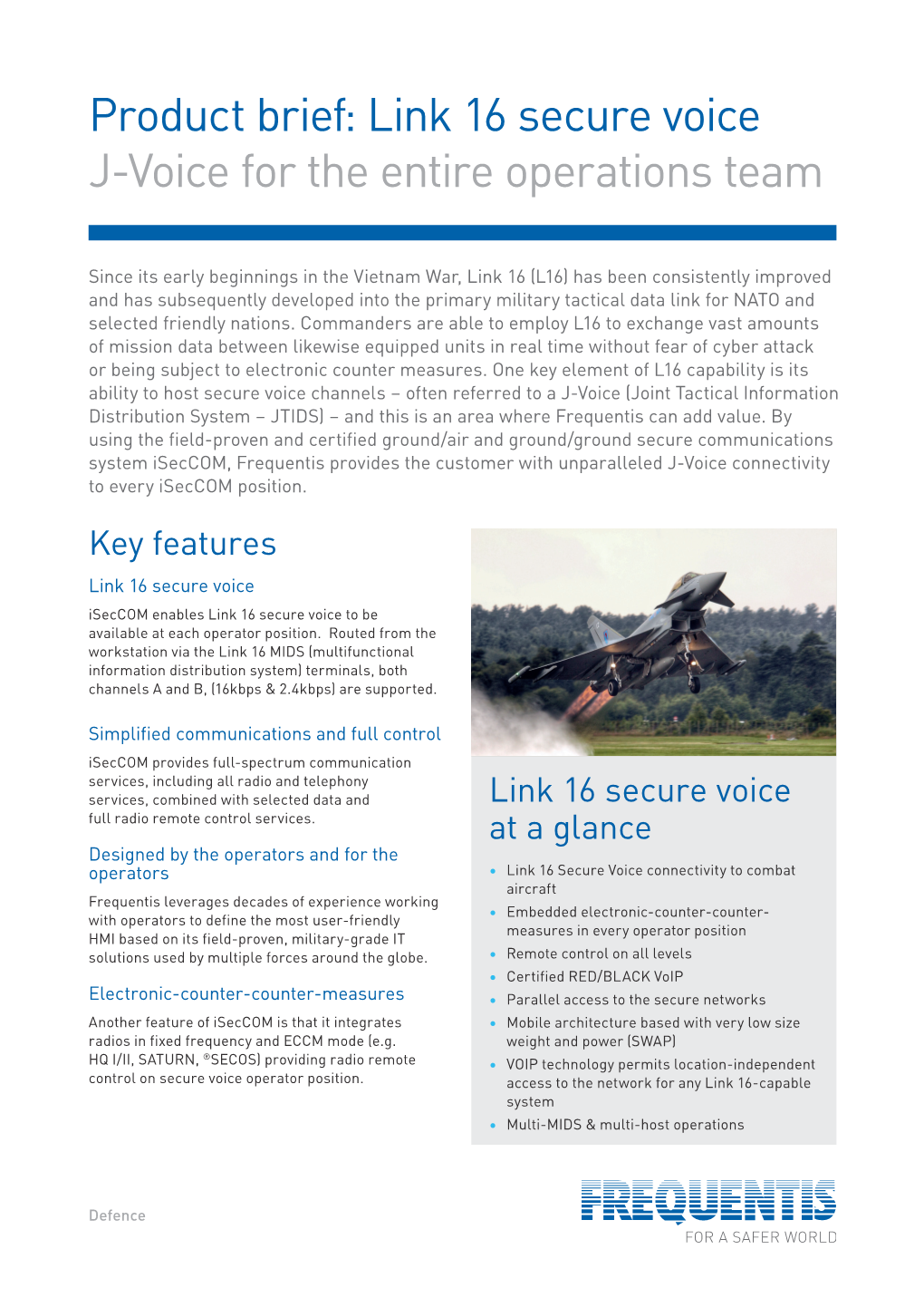 Link 16 Secure Voice J-Voice for the Entire Operations Team