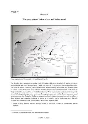 Chapter 14: the Geography of Italian Rivers and Italian Wood