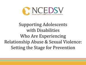 Supporting Adolescents with Disabilities Who Are Experiencing