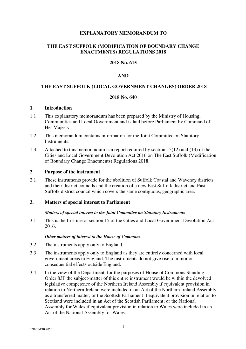 The East Suffolk (Modification of Boundary Change Enactments) Regulations 2018