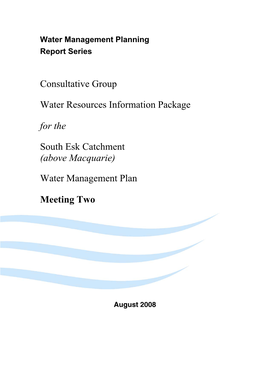 Water Management Plan Meeti