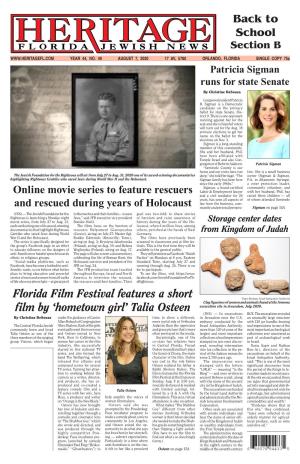 Florida Film Festival Features a Short Film by 'Hometown Girl' Talia Osteen