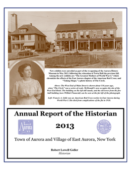Annual Report of the Historian 2013