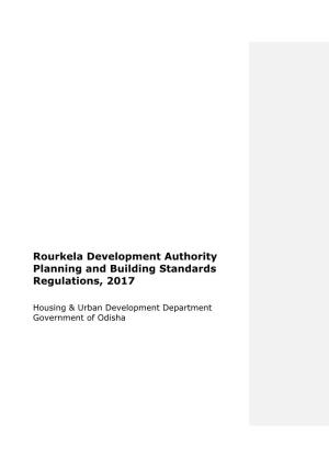 Rourkela Development Authority Planning and Building Standards Regulations, 2017