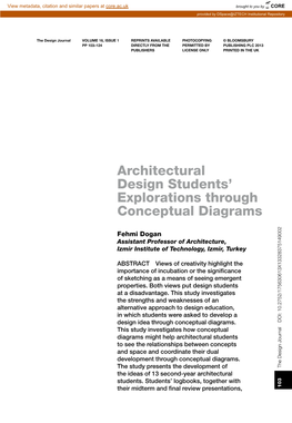 Architectural Design Students' Explorations Through Conceptual
