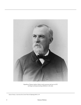 2 Kansas History Fear, Politics, Myth, and Memory: Governor Thomas A