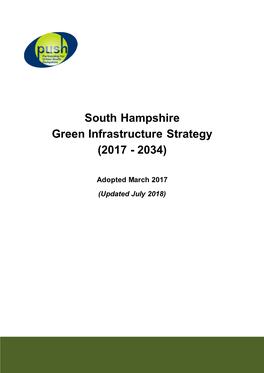 South Hampshire Green Infrastructure Strategy (2017 - 2034)