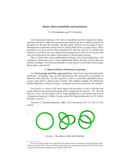 Knots, Three-Manifolds and Instantons