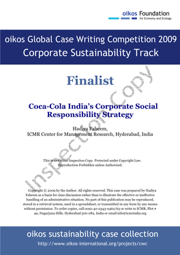 Coca Cola India: Little Drops of Joy,” September 8, 2007