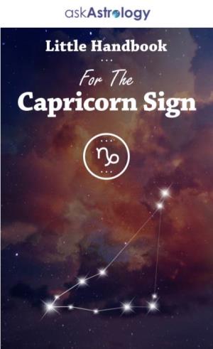 Capricron Personal Guide | Ask Astrology