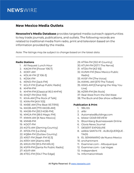 New Mexico Media Outlets